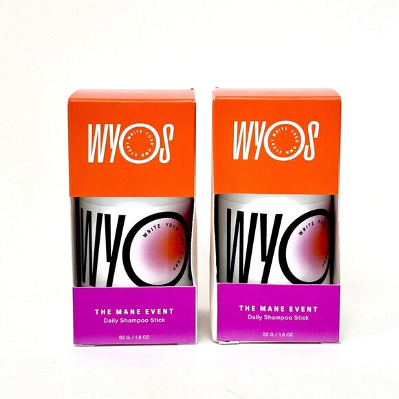 WYOS The Mane Event Daily Shampoo Stick 2-Pack 1.8 oz / 52 g Each NIB - Picture 2 of 8
